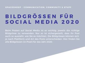 Bildgrössen Social Media 2020
